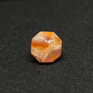 Colorful Multifired Facet Cut Unset Loose Polished Mexican Fire Opal